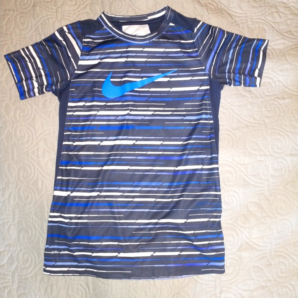 Blue stripe Dri-fit Nike Tee- Shirt